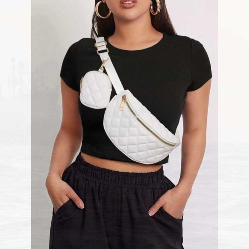 New Quilted Waist Bag With Small Pouch 127 - Picture 4 of 4